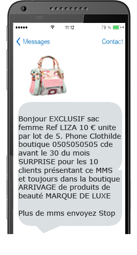 www.envoi-sms.org mms en masse exemple boutique vente sacs